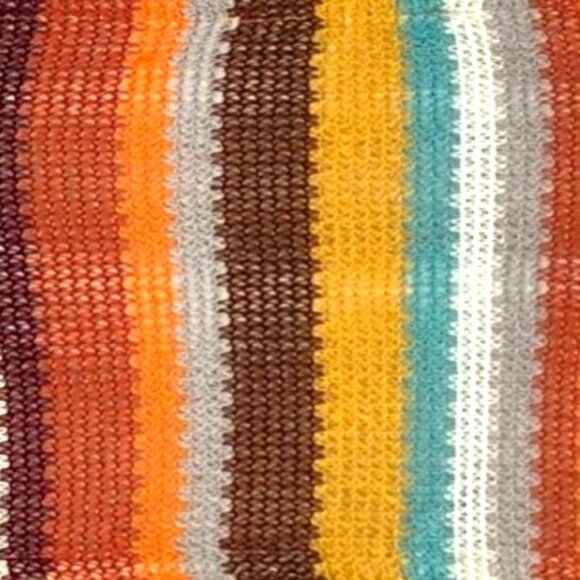 Sweet Rain Crochet Style Tie Neck Halter Top Multicolor Striped Size Large NWT - Picture 4 of 8